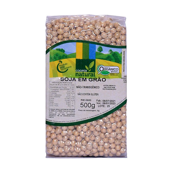 SOJA EM GRAOS 500G - COOPERNATURAL