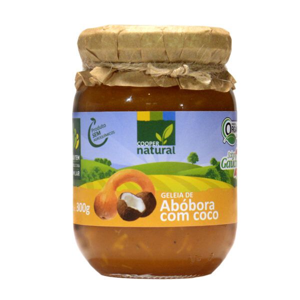 GELEIA DE ABOBORA COM COCO ORGANICO 300G - COOPERNATURAL