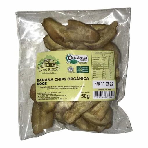 Banana Chips Orgânica 50G - LA DO KINTAL