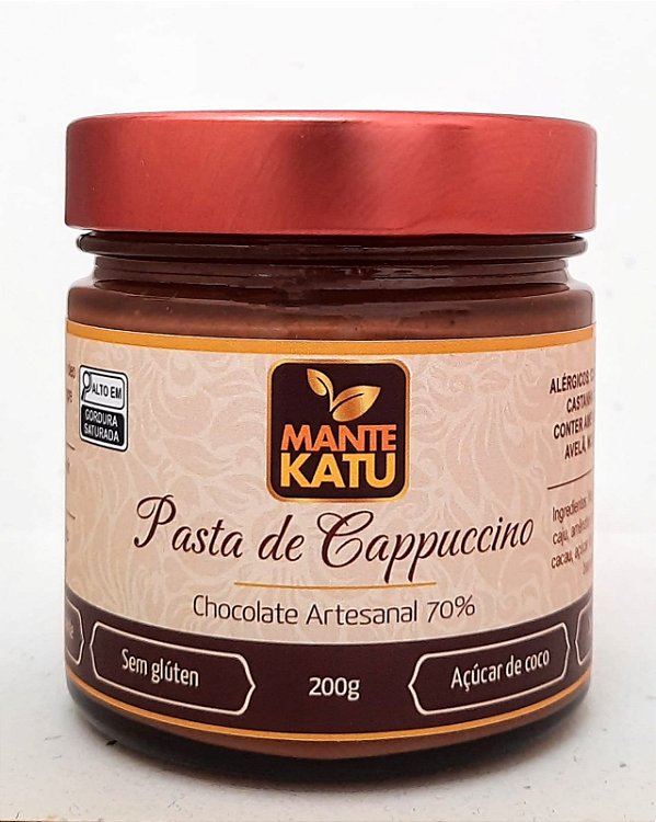 Pasta Cappuccino com Chocolate artesanal 200g - MANTEKATU