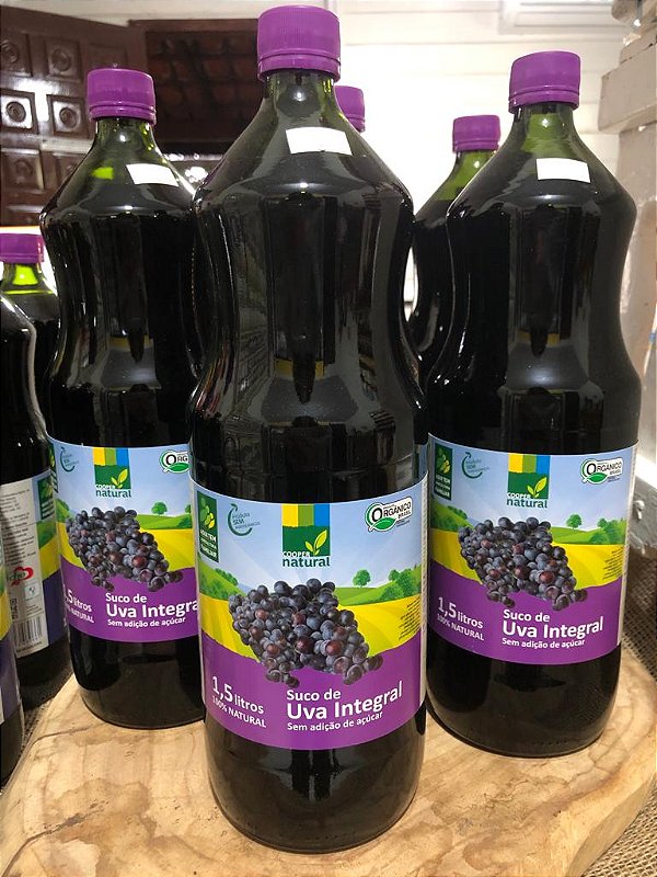 Suco de Uva (Bordô) Integral 1,5 Litro - COOPERNATURAL