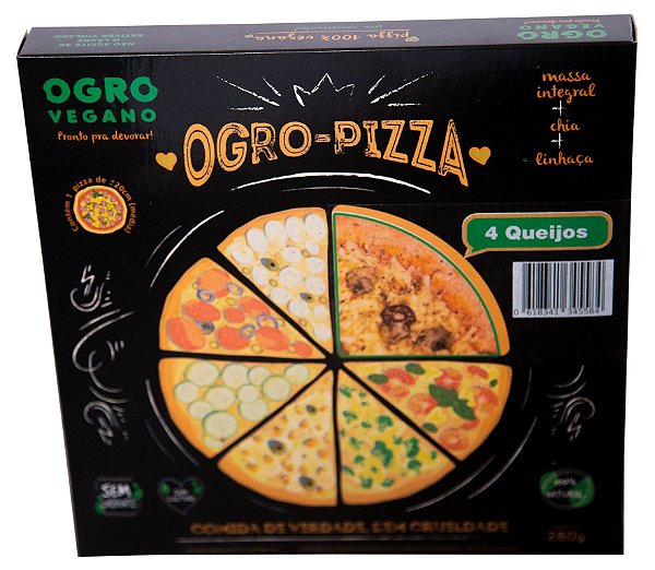 Pizza Veg 4 Queijos 280g - Ogro Vegano
