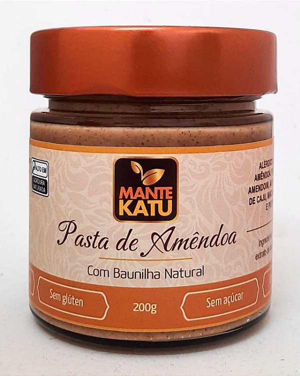Pasta Amêndoa com Baunilha Natural 200g - MANTEKATU