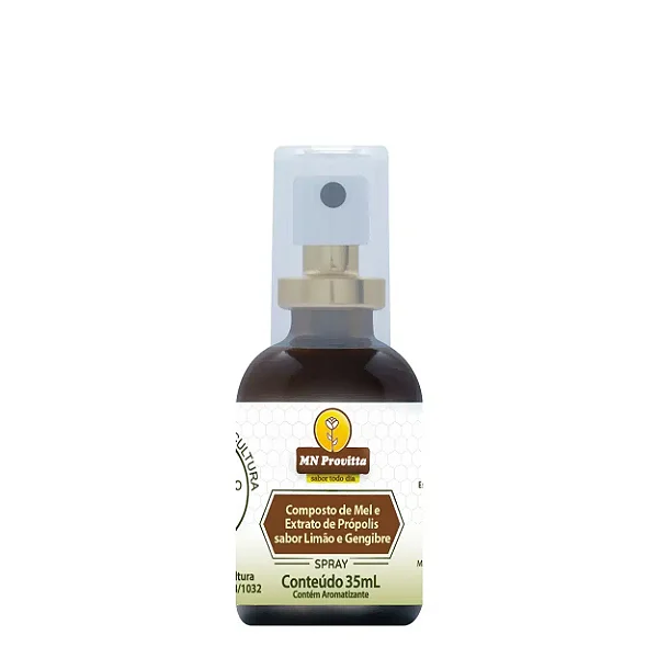 Composto Mel e Extrato Própolis Limão e Gengibre 35 ML - MN PRÓPOLIS