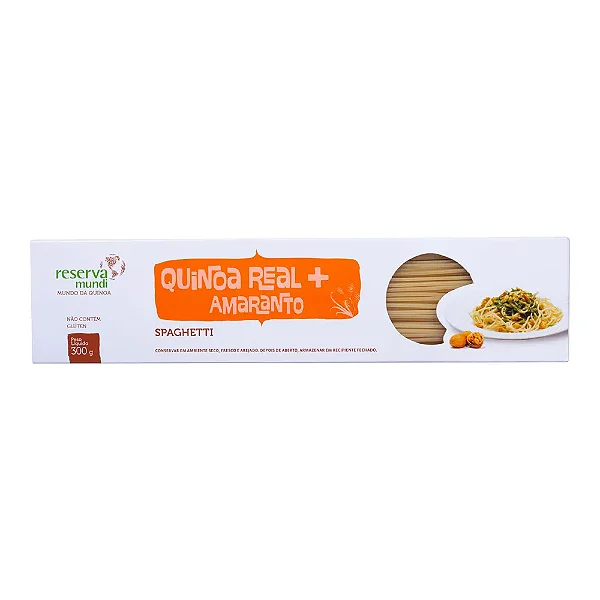 Spaghetti de Quinoa Tradicional Sem Glúten 300g - RESERVA MUNDI