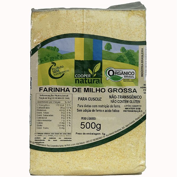 FARINHA DE MILHO (GROSSA) 500G - COOPERNATURAL