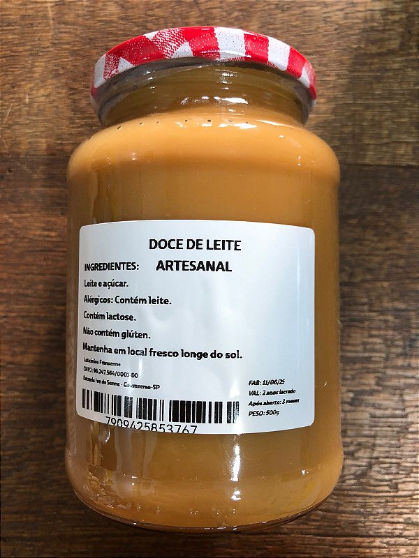 Doce de Leite Artesanal 500g - Fransenne