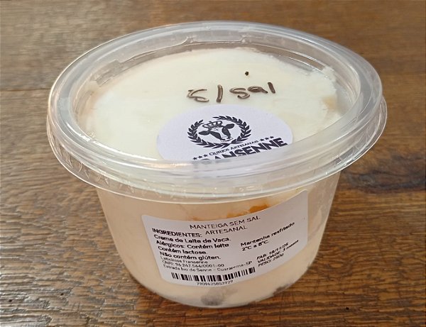 Manteiga Sem Sal Artesanal 250g - Fransenne