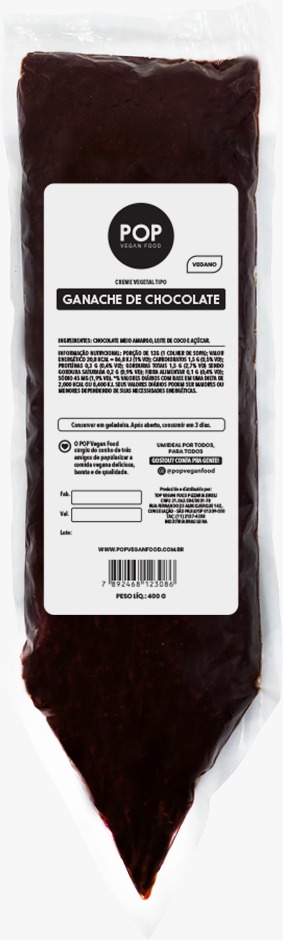 Bisnaga Ganache Vegano 250g - POP