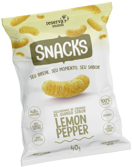 Snack de Quinoa Sabor Lemon Pepper 40g - RESERVA MUNDI