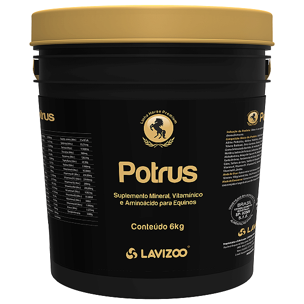 Potrus Lavizoo 6kg Suplemento para Equinos em Crescimento