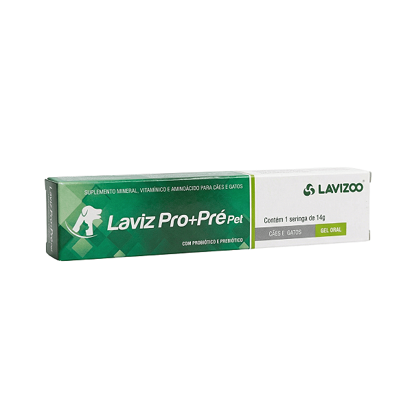 Laviz Pro+Pre Pet 14g Probiótico para Cachorro e Gato