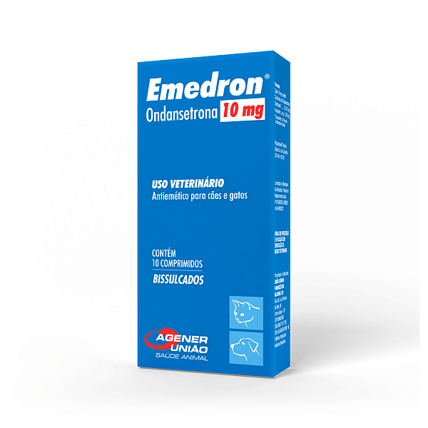 Emedron Agener 10mg Antiemético Ondansetrona para Cães