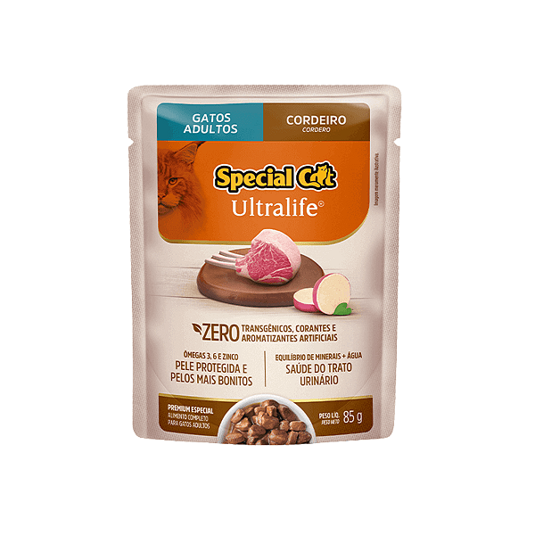 Sachê Special Cat Ultralife Adultos Cordeiro 85g