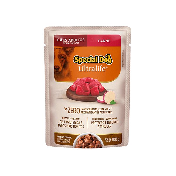 Sachê Special Dog Ultralife Adultos Sabor Carne 100g