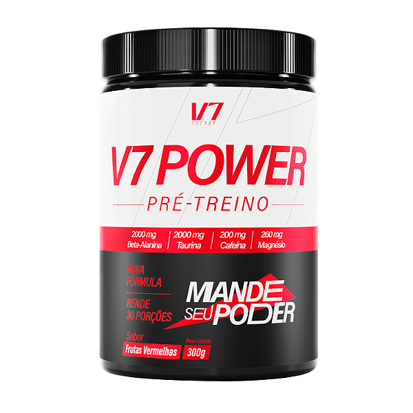 Pré-Treino V7 Power 300g – Frutas Vermelhas – V7 Energy