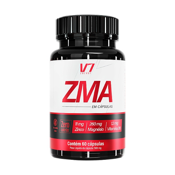 Suplemento ZMA 500mg - 60 Cápsulas - V7 Energy