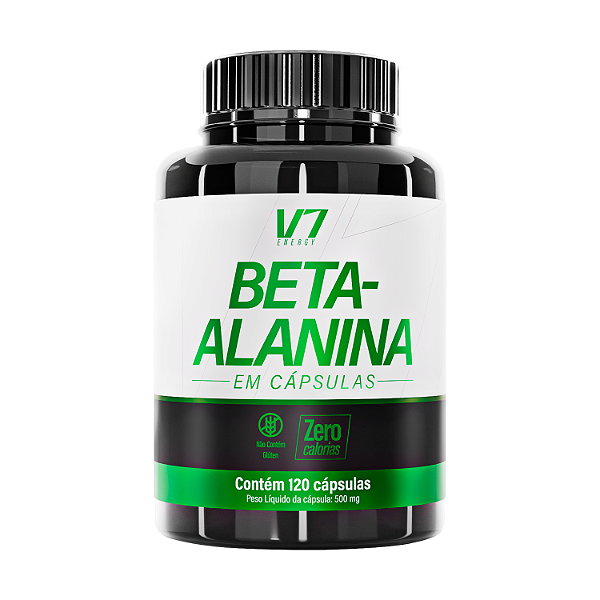 Beta-alanina 500mg – 120 cápsulas – V7 Energy