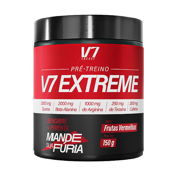 Pré-Treino V7 Extreme 150g – Frutas Vermelhas – V7 Energy
