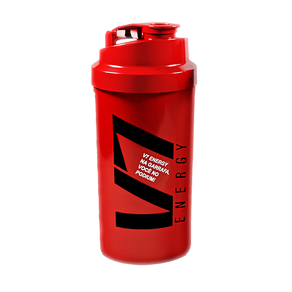 Coqueteleira 600ml - Cor Vermelha - V7 Energy