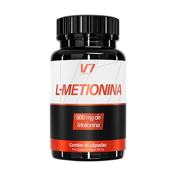 L-Metionina 500mg - 60 Cápsulas - V7 Energy
