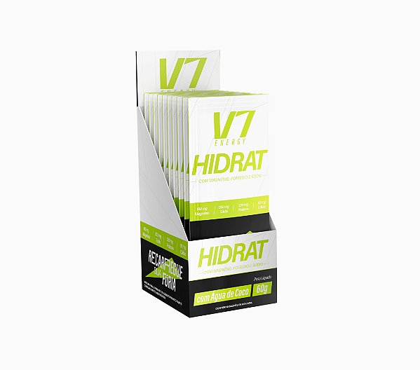 V7 Hidrat - Caixa com 10 sachês (Sabor Água de Coco) - V7 Energy