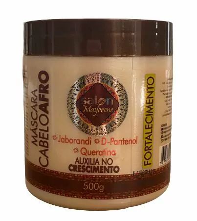 Máscara Afro Salon Maycrene hidratação para Cabelos Cacheados a Crespos