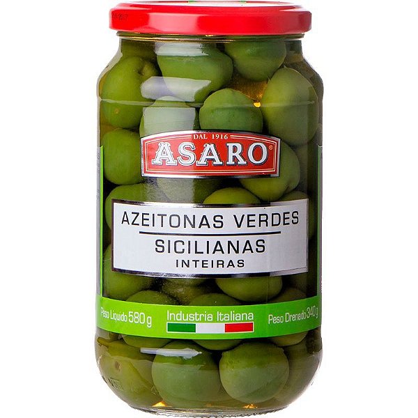 Azeitona Verde Siciliana Noccelara del Belice Asaro 340g