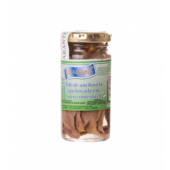 Filé De Anchova Realmar Em Óleo Vegetal Vidro 60g