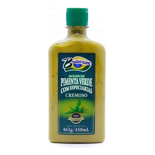 Molho Cremoso Pimenta Verde Com Especiarias Brasileiríssimo 450