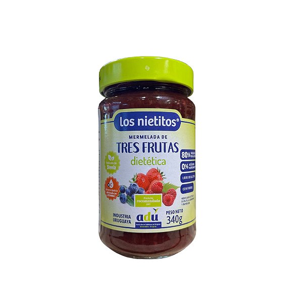 Geleia de Frutas Vermelhas Sem Açúcar 340g Los Nietitos