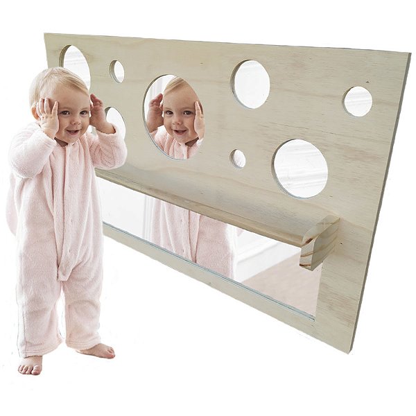 Painel Espelhado Com Suporte E Circulos
