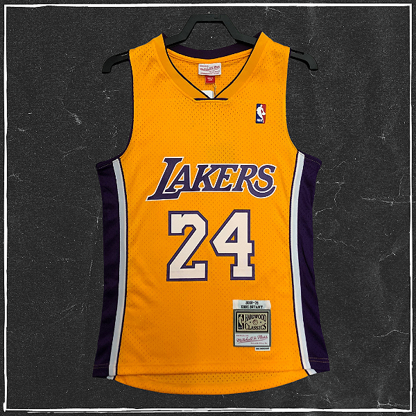 Jersey NBA Los Angeles Lakers Kobe Bryant #24 2008-09 Mitchell & Ness - Amarela