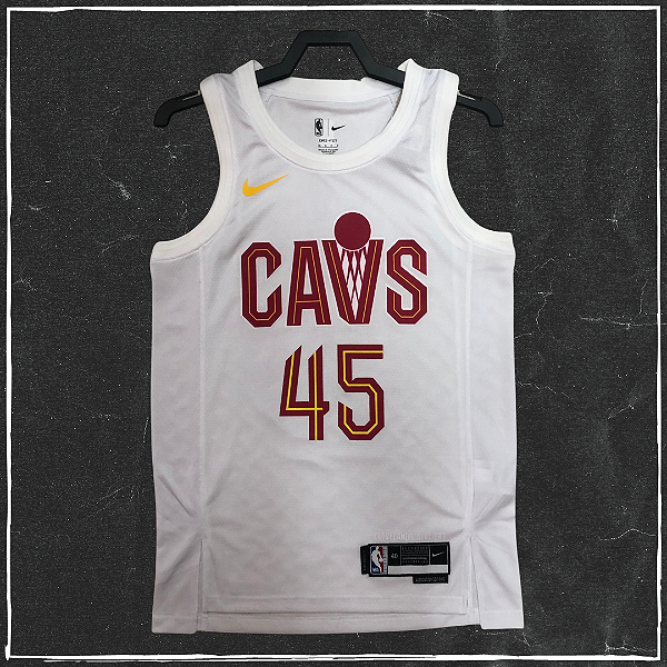 Jersey NBA Cleveland Cavaliers CAVS Donovan Mitchell Jr. #45 Swingman - Branca