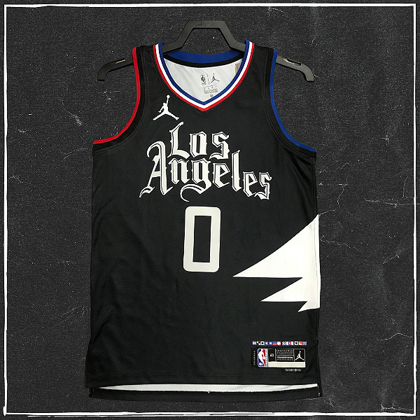 Jersey NBA Los Angeles Lakers Russell Westbrook #0 Swingman - Preta