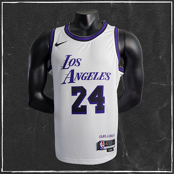 Jersey NBA Los Angeles Lakers Kobe Bryant #24 Swingman - Branca