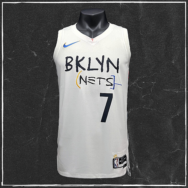 Jersey NBA Brooklyn Nets Kevin Durant #7 Swingman - Branca