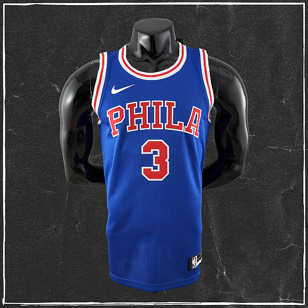 Jersey NBA Sixers Philadelphia 76ers Allen Iverson #3 Swingman - Azul