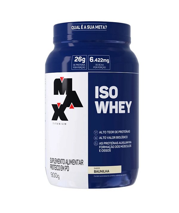 WHEY PROTEIN ISOLADO ISO WHEY (900G) MAX TITANIUM