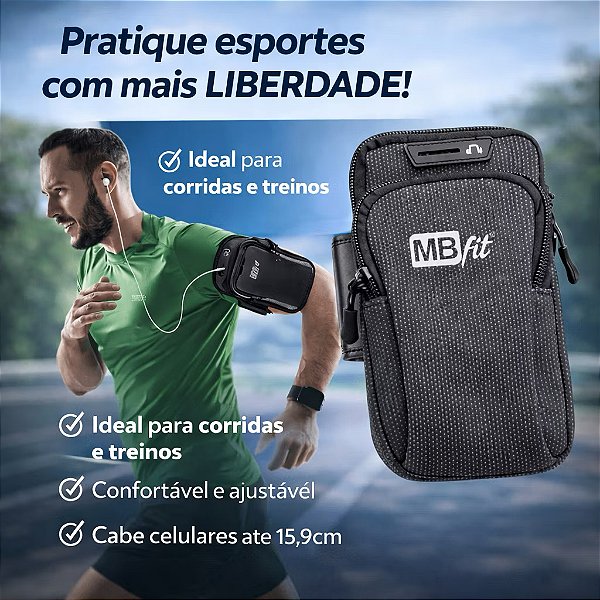 ￼Braçadeira Celular Esportiva | Academia Corrida Fitness | Ajustável Unissex
