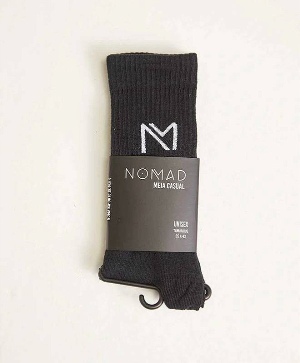 MEIA CASUAL PRETA NOMAD