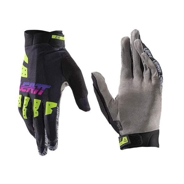 LUVA LEAT MTB X-FLOW 2.0 | NEON PRETA