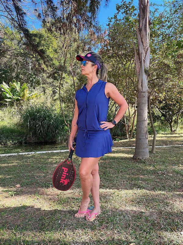 Saia shorts | Pink BT (azul marinho)