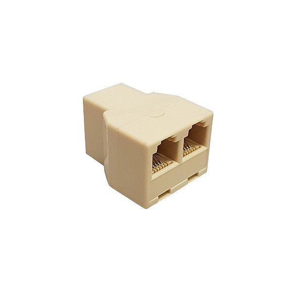 Adaptador Modular Triplo RJ11 6x4 (3 Fêmeas)