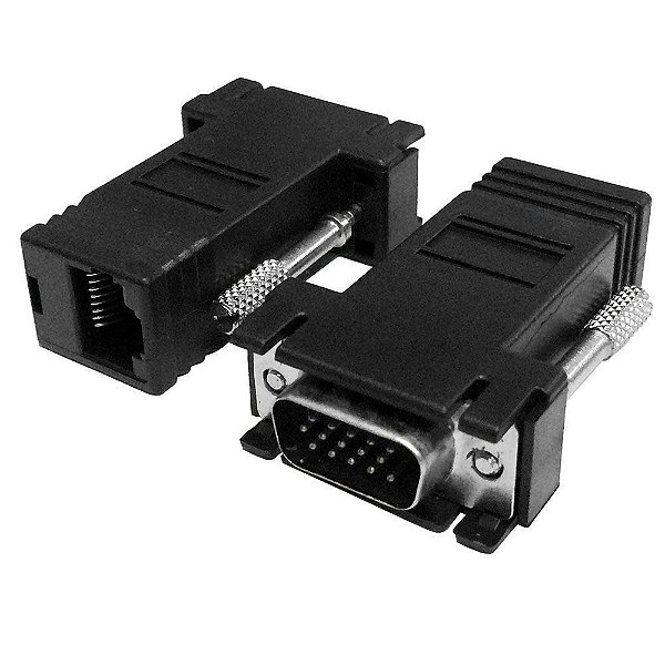 KIT Adaptador VGA (Macho) x RJ45 (Fêmea)