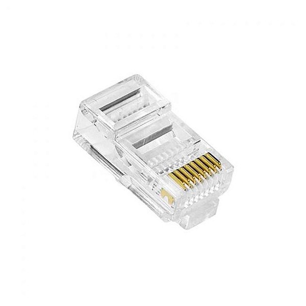 KIT Conector RJ45 Macho 8X8 CAT.6 RoHS (10 Peças)