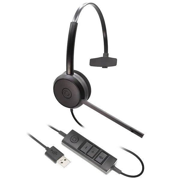 Fone Operador BRAVO USB MONO (Headset Plug USB) 01183-1