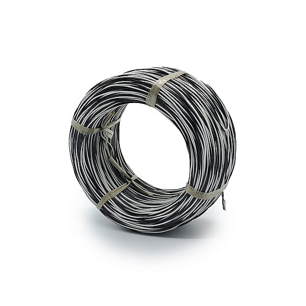 Fio Jumper 2x0,50mm - Rolo com 100 metros - BRANCO/PRETO
