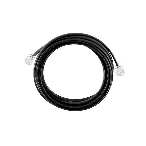 Cordão Liso Modular PRETO com 3 metros