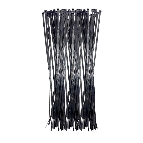 Abraçadeira de Nylon 300x3,6mm PRETA - 100 peças